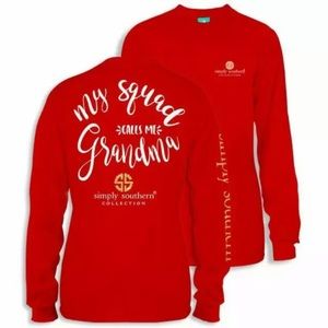 Simply Southern Red Gold Long Sleeve Grandma